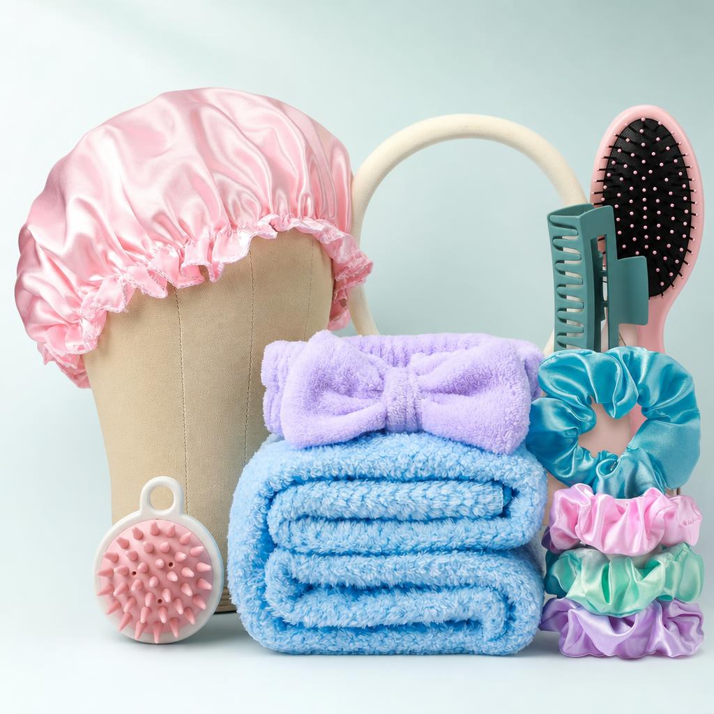 Hair Spa Kit — 12 Pieces with Microfiber Towel